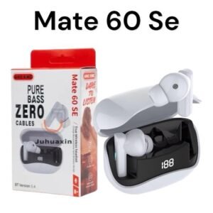 Mate 60 Se White 2024 New Arrival Enc+Anc Mate60 Se Tws Music LED Display in-Ear Wireless Audifonos Headset HD Call Stereo Earbuds